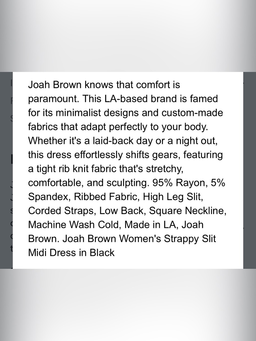 Joah Brown Strappy Slit Dress - Picture 11 of 12